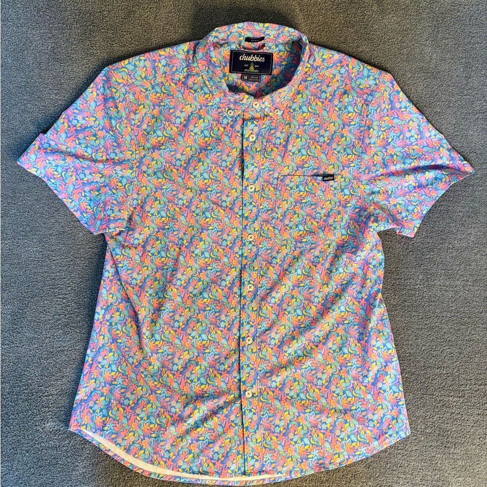 chubbies Multicolor Floral Short Sleeve Button-Up Shirt